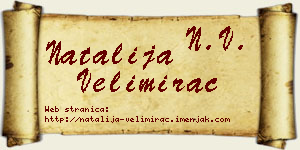 Natalija Velimirac vizit kartica